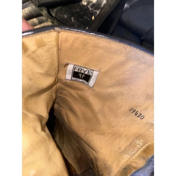 8 frye veronica black leather moto biker boot-bootie - Picture 3 of 12